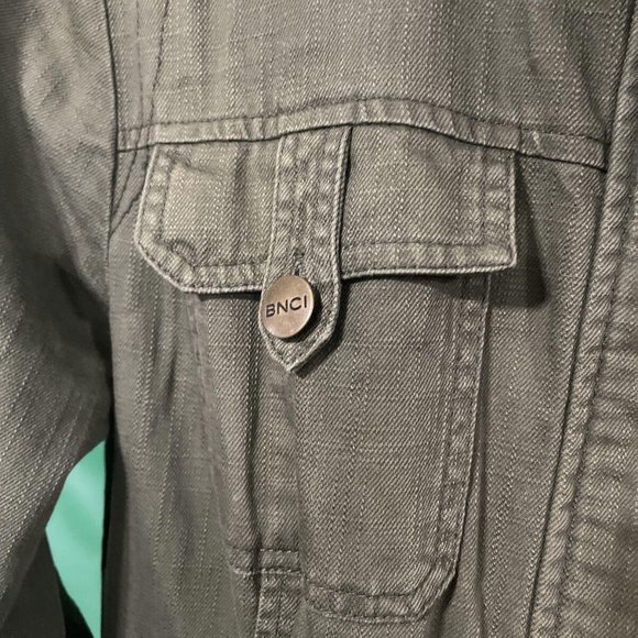 BNCI By Blank Noir Size Medium Jacket Olive Green - VGUC - Picture 7 of 9